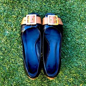 Gorgeous Tory Burch ladies peep toe pumps size 10